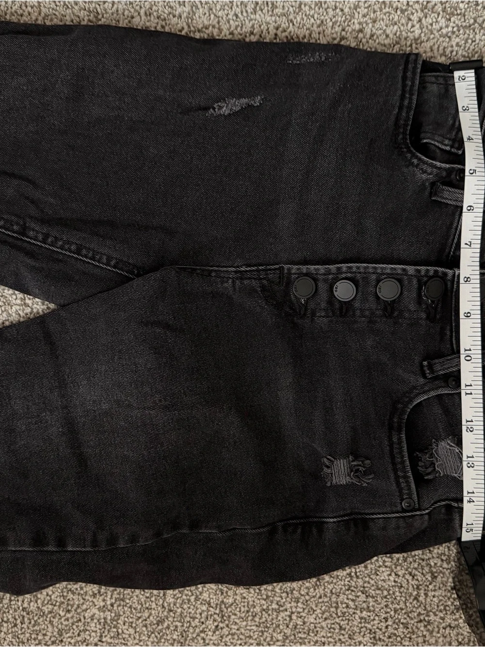 JBD Just Black Jeans Black high rise cropped jeans